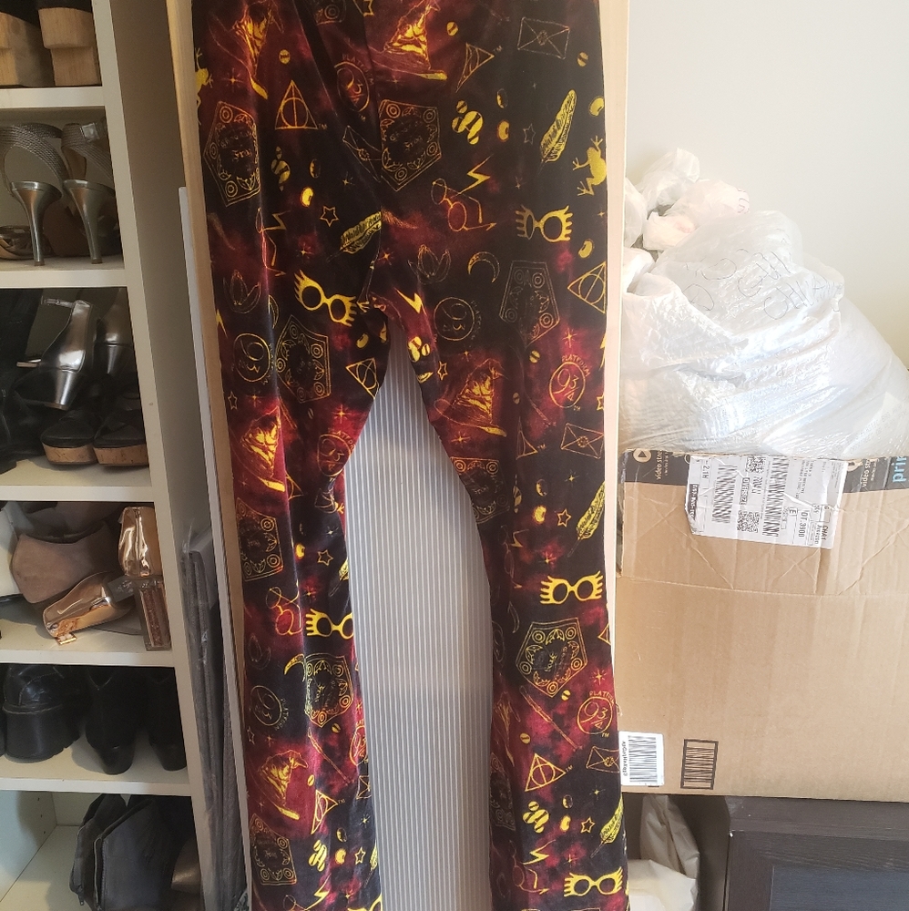 Harry Potter Velvet Bell Bottoms XL Hot Topic